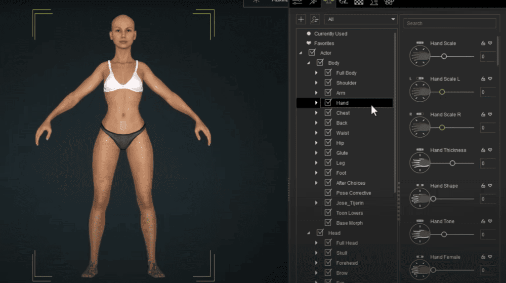 A character creator workflow for fast production using base meshes